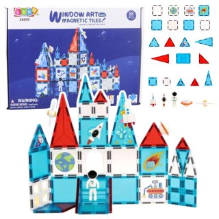 Klocki Konstrukcyjne Magnetyczne Okienka Kosmiczne 58 el. LEAN Toys