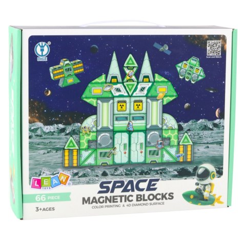 Klocki Magnetyczne Kosmos Stacja Kosmiczna 4D 66el LEAN Toys