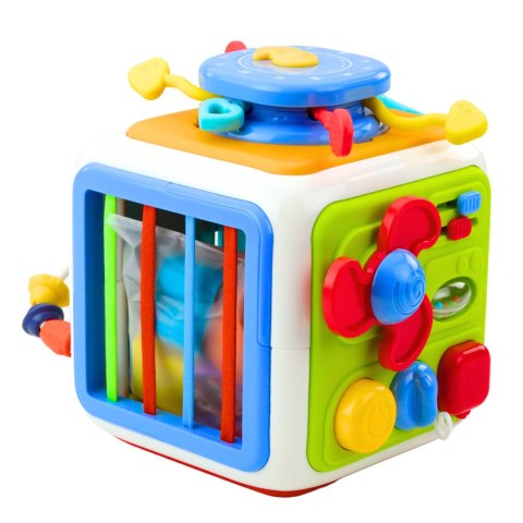 Kostka Interaktywna Sorter Edukacyjna Sensoryczna Dźwięki Kolorowa LEAN Toys