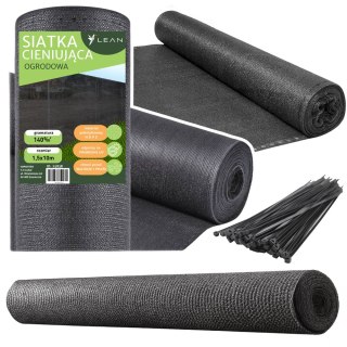 Siatka Cieniująca Na Ogrodzenie Płot Maskująca Szara 1.5M 10M 140g/m² LEAN