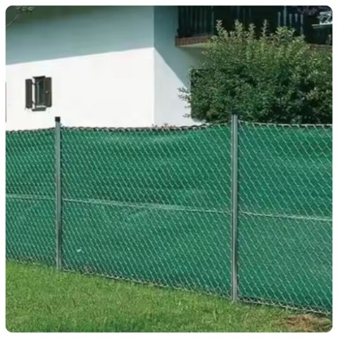 Siatka Cieniująca Na Ogrodzenie Płot Maskująca Zielona 1.5M 10M 140g/m² LEAN