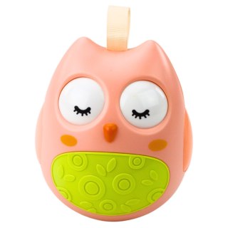 Sowa Wańka-Wstańka Dla Niemowląt Dźwięk Dzwoneczków Różowa LEAN Toys