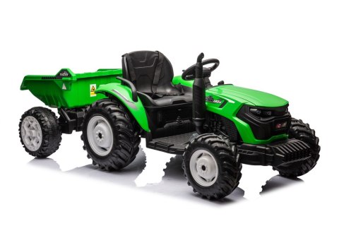 Traktor Na Akumulator HC-306 Z Przyczepą Jasno Zielony 24V LEAN CARS