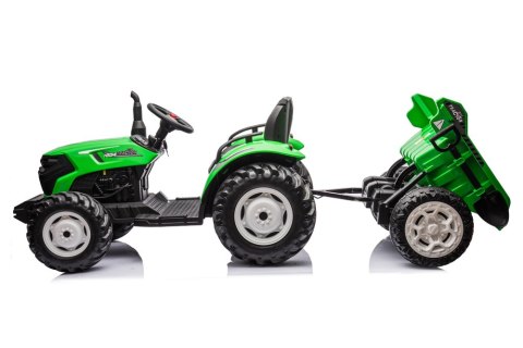 Traktor Na Akumulator HC-306 Z Przyczepą Jasno Zielony 24V LEAN CARS