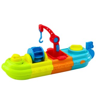 Zabawka Do Kąpieli Statek Łódź Kolorowa Dźwig Hak Kaczuszka Żółw LEAN Toys