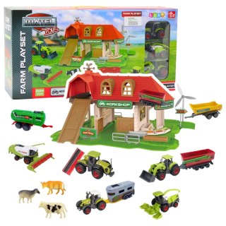 Zestaw Farma Stodoła Traktory Figurki Zwierzęta 42 el. LEAN Toys