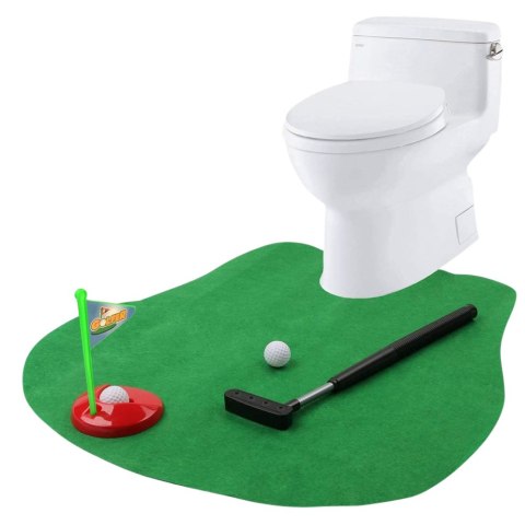 Zestaw Gra Zręcznościowa Golf Toaletowy Mata Kij Piłki Zawieszka Na Drzwi LEAN Toys