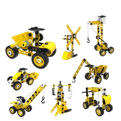 Zestaw Klocków Konstrukcyjnych Maszyny Budowlane 8w1 100el LEAN Toys