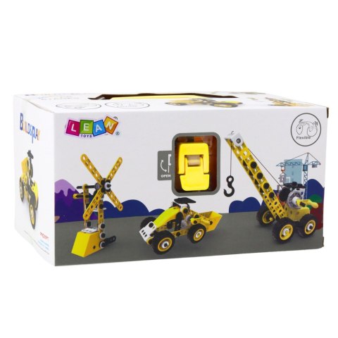 Zestaw Klocków Konstrukcyjnych Maszyny Budowlane 8w1 100el LEAN Toys