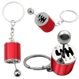 Brelok Metalowy Do Kluczy Skrzynia Biegów Ruchoma Czerwony LEAN TOYS
