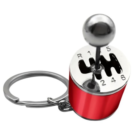Brelok Metalowy Do Kluczy Skrzynia Biegów Ruchoma Czerwony LEAN TOYS