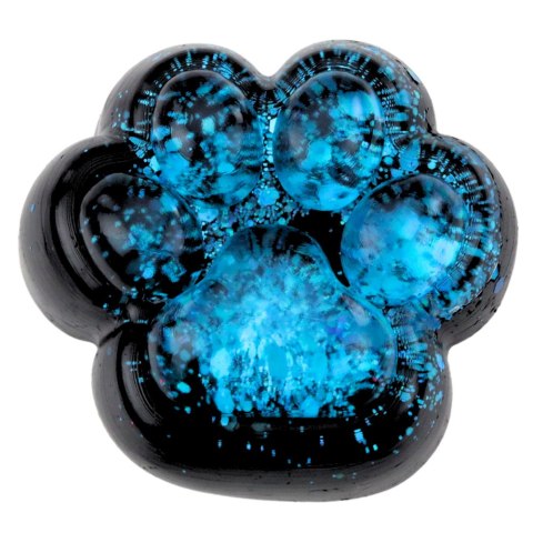 Gniotek Kocia Łapka Antystresowa Sensoryczna Squishy Czarna Niebieski Brokat LEAN TOYS