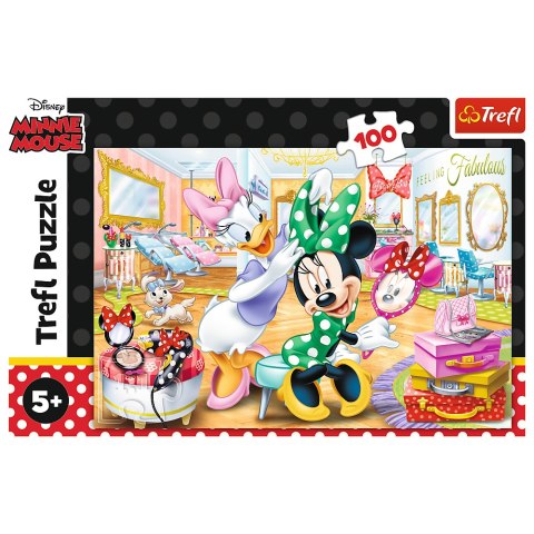 Puzzle - 100 - Minnie w salonie kosmetycznym - Disney Minnie
