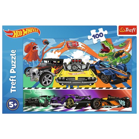 Puzzle - 100 - Pędzące samochody - Hot Wheels Trefl 16466 Trefl Puzzle
