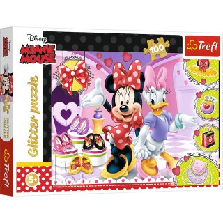 Puzzle 100 el. Minnie i błyskotki Trefl 14820 Trefl Puzzle