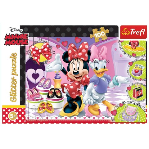 Puzzle 100 el. Minnie i błyskotki Trefl 14820 Trefl Puzzle