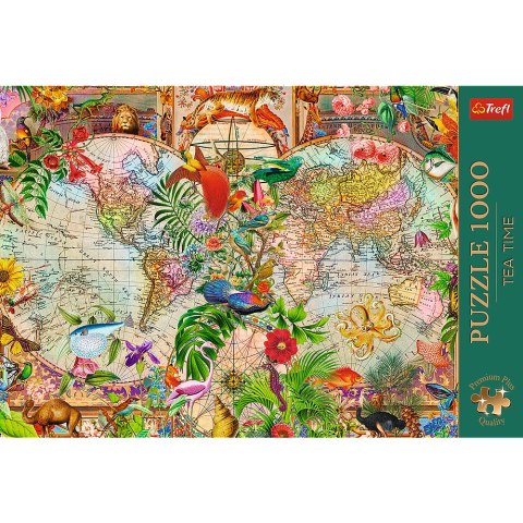 Puzzle - 1000 Premium Plus - Tea Time: Antyczna mapa świata Trefl 12077 Trefl Puzzle