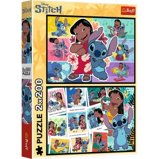 Puzzle - 2x200 - Wesołe życie Stitcha - Disney Lilo and Stitch 13334 Trefl Puzzle