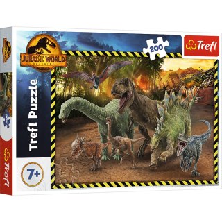 Puzzle - 200 - Dinozaury z Parku Jurajskiego Jurassic World 13287 Trefl Puzzle