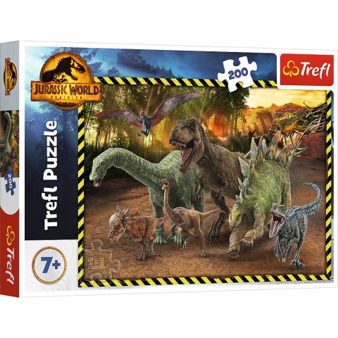 Puzzle - 200 - Dinozaury z Parku Jurajskiego Jurassic World 13287 Trefl Puzzle