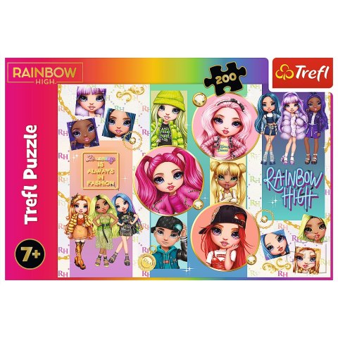 Puzzle - "200" - Przyjaźń Rainbow High Trefl 13289 Trefl Puzzle