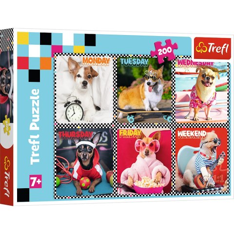 Puzzle - 200 - Wesołe psy - Trefl 13279 Trefl Puzzle