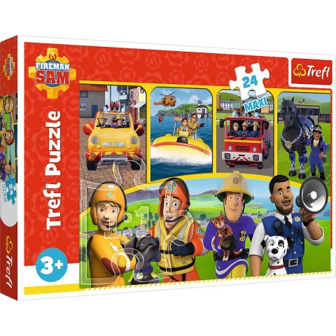 Puzzle - "24 Maxi" - Strażak Sam i przyjaciele Trefl 14356 Trefl Puzzle