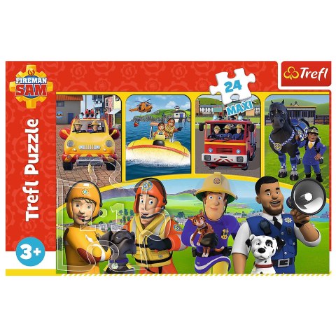 Puzzle - "24 Maxi" - Strażak Sam i przyjaciele Trefl 14356 Trefl Puzzle