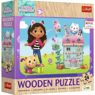 Puzzle - "24 Puzzle Drewniane" - Wesoła Gabby i przyjaciele Trefl 20268 Trefl Puzzle