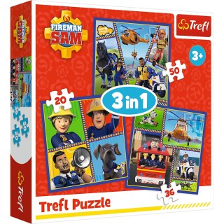 Puzzle "3in1" - Dzień Strażaka Sama Trefl 34868 Trefl Puzzle
