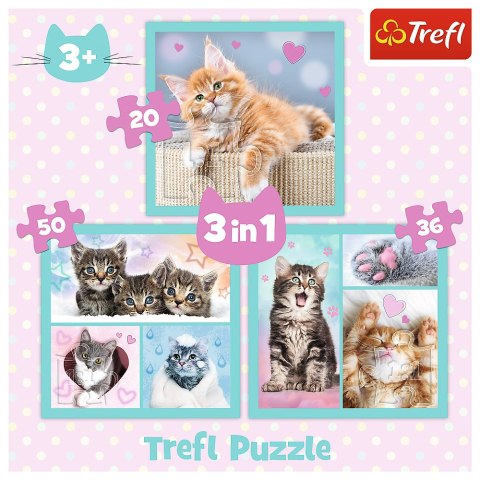 Puzzle - "3w1" - Słodkie zwierzaki Trefl 34862 Trefl Puzzle