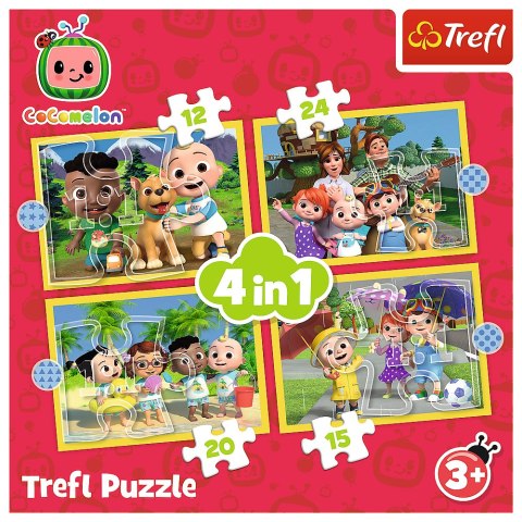 Puzzle - "4w1 (12, 15, 20, 24)" - Cocomelon, Poznaj bohaterów Trefl 34647 Trefl Puzzle