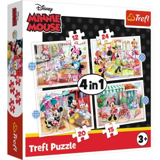 Puzzle - 4w1 (12, 15, 20, 24) - Minnie z przyjaciółmi / Disney Minnie 34355 Trefl Puzzle