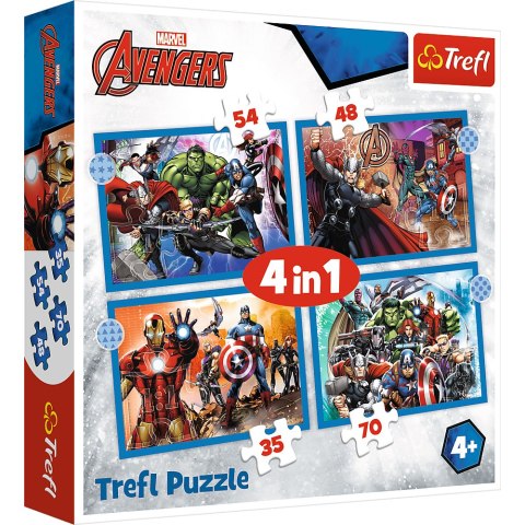 Puzzle - "4w1" - Odważni Avengersi Trefl 34386 Trefl Puzzle