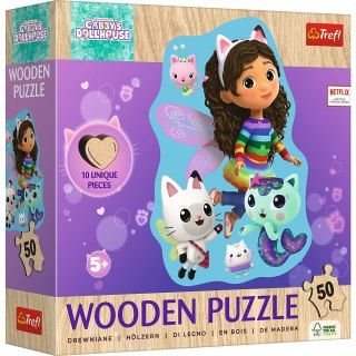 Puzzle - "50 Puzzle Drewniane Konturowe" - Wesoła Gabby Trefl 20260 Trefl Puzzle