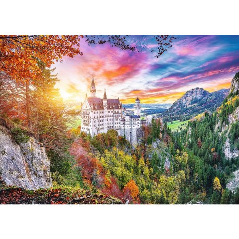 Puzzle 500 el. Widok na zamek Neuschwanstein, Niemcy Trefl 37427 Trefl Puzzle