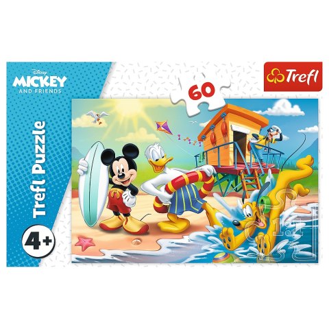 Puzzle - 60 - Ciekawy dzień Mikiego i przyjaciół Trefl