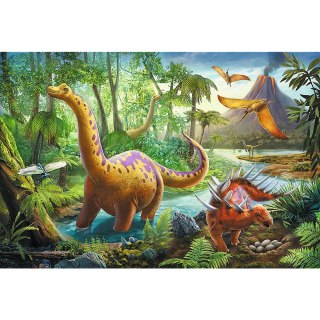 Puzzle 60 el. Wędrówka dinozaurów