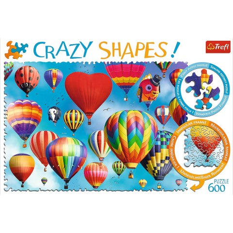 Puzzle - 600 Crazy Shapes - Kolorowe balony 11112 Trefl Puzzle