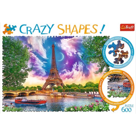 Puzzle - 600 Crazy Shapes - Niebo nad Paryżem 11115 Trefl Puzzle