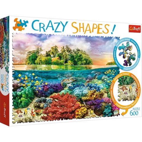 Puzzle - 600 Crazy Shapes - Tropikalna wyspa 11113 Trefl Puzzle