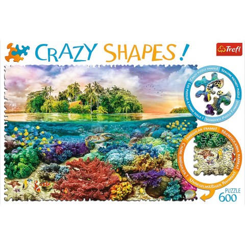 Puzzle - 600 Crazy Shapes - Tropikalna wyspa 11113 Trefl Puzzle