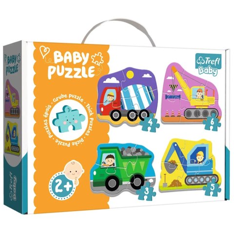 Puzzle - Baby Classic - Pojazdy na budowie - Trefl Baby 36072 Trefl Puzzle