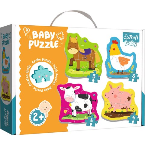 Puzzle - Baby Classic - Zwierzęta na wsi - Trefl Baby 36070 Trefl Puzzle