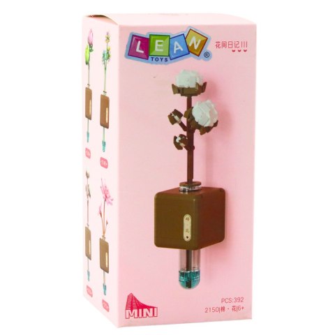 Klocki Konstrukcyjne Gałązka Kwiat Bawełny W Fiolce 392 el. LEAN Toys