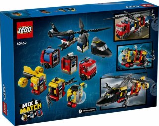LEGO 60462 CITY Zestaw z helikopterem, wozem strażackim i łodzią podwodną LEGO