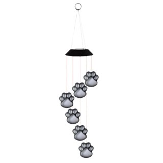Lampki Solarne Ogrodowe LED Dzwonki Psie Łapy Kolorowe 70cm LEAN