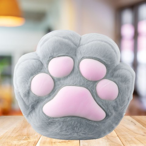 Pluszowa Poduszka Przytulanka Z Kieszenią Na Ręce Ogrzewacz Szara 40cm LEAN Toys