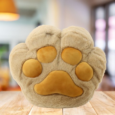 Pluszowa Poduszka Z Kieszenią Na Ręce i Kocykiem Ogrzewacz Beżowa 40cm LEAN Toys