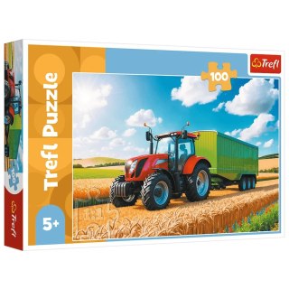 Puzzle 100 - Maszyny rolnicze - traktor z przyczepą Trefl 16494 Trefl Puzzle